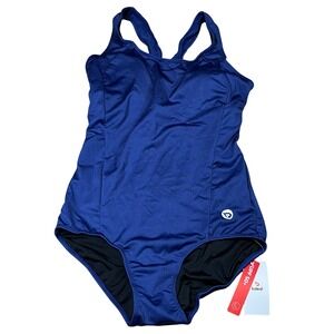 Baleaf Womens Navy Blue Athletic One Piece Swimsuit UPF 50+ Racerback Size 34